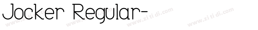 Jocker Regular字体转换